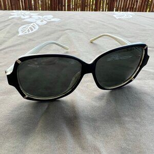 Kate Spade Rhoda Sunglasses Black & White with Gold Detail